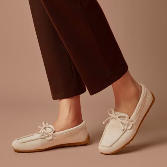 Vivaia Shoes - Vivaia Jackie Women's Shoes Size 8 Flat Knit Loafers Beige Square Toes